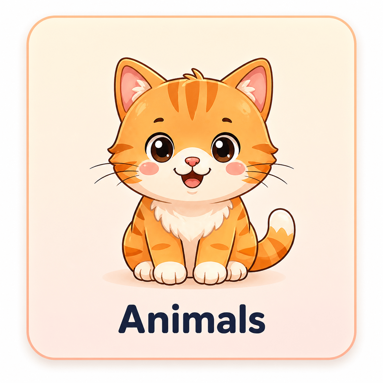 Animal coloring pages category with pets, wild animals, farm animals, sea animals, and cute animal designs for kids
