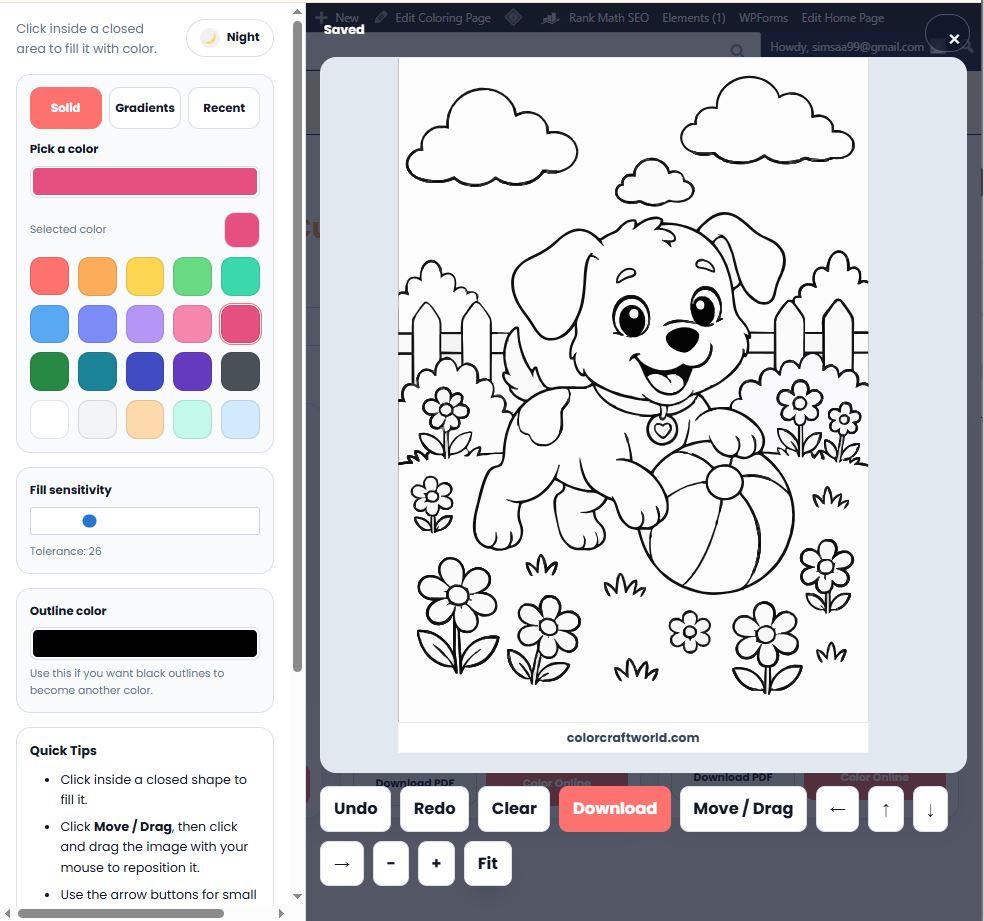 Color pages online on ColorCraftWorld