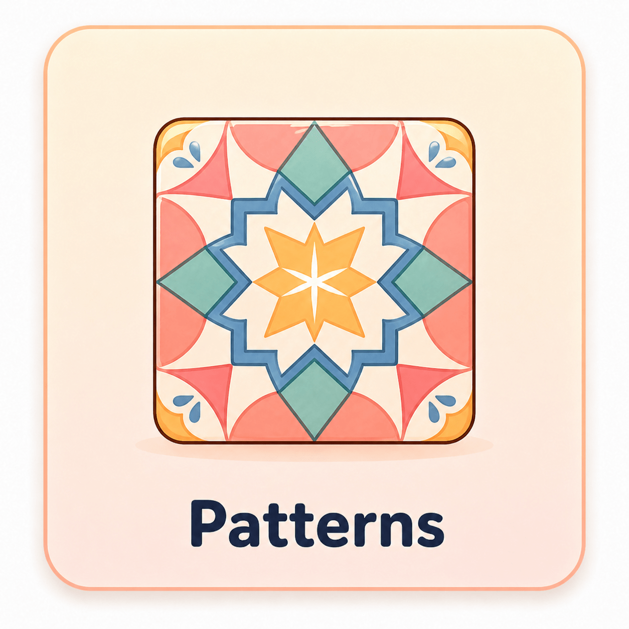 Pattern coloring pages category with geometric, abstract, floral, tile, ornamental, and decorative designs for teens and adults